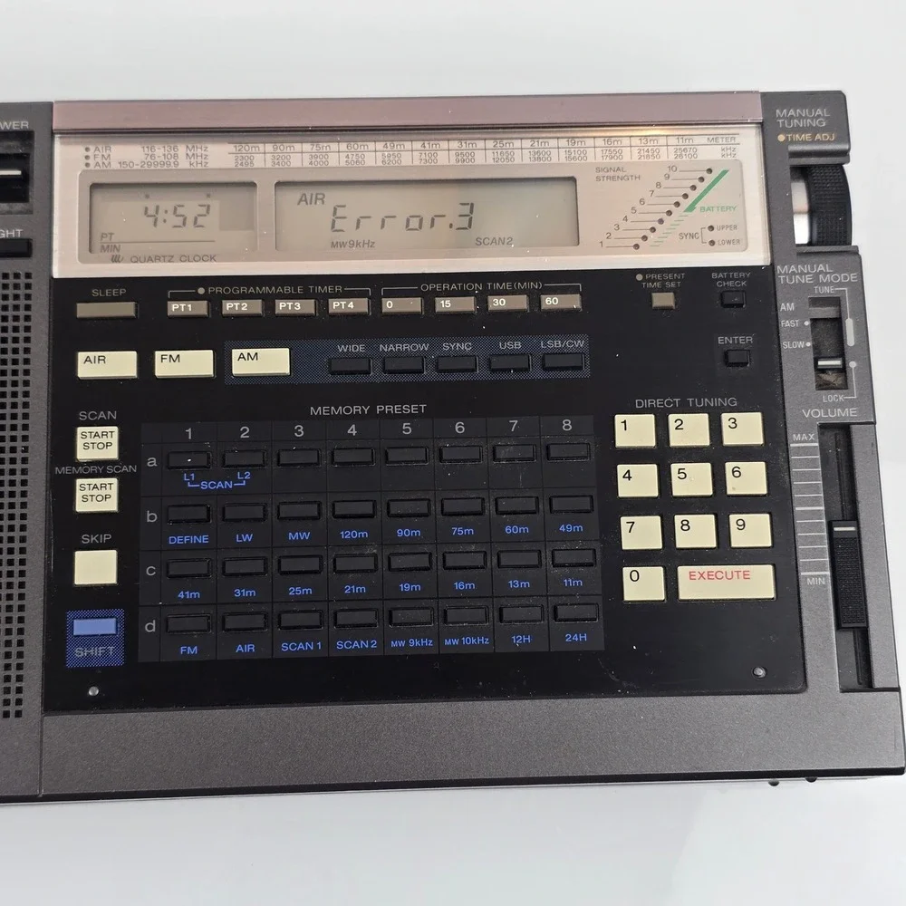Sony ICF-2001D Air FM LW MW SW PLL Synthesized Receiver Radio Made in Japan READ